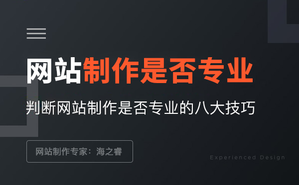 判斷網站制作是否專業(yè)的八大技巧